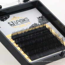 Wholesale Individual 100% Siberian Real mink Fur Eyelash Extension WithJ B C D Curls